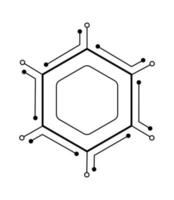 ilustração vetorial de microcircuito linear vetor