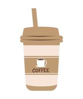 ilustração vetorial de xícara de café descartável vetor