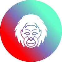 ícone de vetor de orangotango