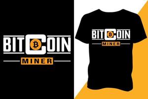 design de camiseta bitcoin. tendências de design de camiseta vetor