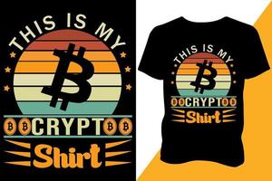 design de camiseta bitcoin. tendências de design de camiseta vetor