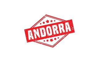 borracha de carimbo andorra com estilo grunge em fundo branco vetor