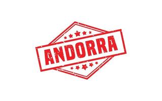 borracha de carimbo andorra com estilo grunge em fundo branco vetor