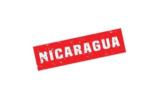 borracha de carimbo da Nicarágua com estilo grunge em fundo branco vetor