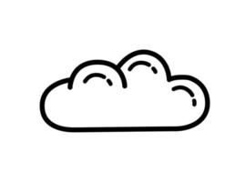ícone de nuvens isolado no fundo branco. vetor
