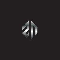logotipo sh, logotipo de metal, logotipo de prata, monograma, fundo preto vetor