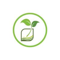 logotipo e símbolo da planta natural vetor