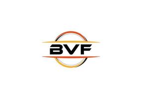 logotipo de forma de mandala de realeza de carta bvf. logotipo da arte do pincel bvf. logotipo bvf para uma empresa, negócios e uso comercial. vetor