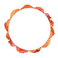 arranjo de moldura de círculo aquarela com flores de papoula vermelhas brilhantes de verão desenhadas à mão. isolado no fundo branco. design para convites, casamento, amor ou cartões, papel, impressão, têxtil