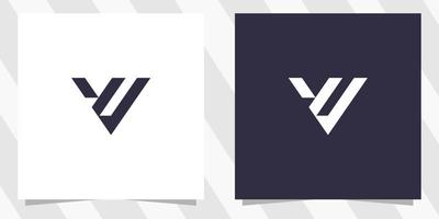 vetor de design de logotipo de letra vv