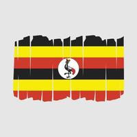 escova de bandeira uganda vetor