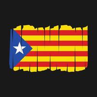 escova de bandeira da catalunha vetor