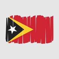 escova de bandeira de timor leste vetor