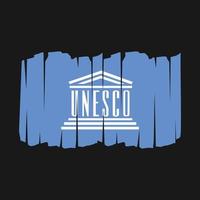 escova de bandeira da unesco vetor