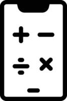 ilustração vetorial de calculadora móvel em um icons.vector de qualidade background.premium para conceito e design gráfico. vetor