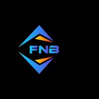 design de logotipo de tecnologia abstrata fnb em fundo preto. fnb conceito de logotipo de carta de iniciais criativas. vetor