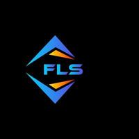 fls design de logotipo de tecnologia abstrata em fundo preto. fls conceito de logotipo de carta iniciais criativas. vetor