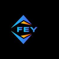 design de logotipo de tecnologia abstrata fey em fundo branco. conceito criativo do logotipo da letra das iniciais fey. vetor