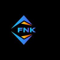 design de logotipo de tecnologia abstrata fnk em fundo preto. conceito criativo do logotipo da carta inicial fnk. vetor