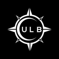 design de logotipo de tecnologia abstrata ulb em fundo preto. conceito de logotipo de carta de iniciais criativas ulb. vetor