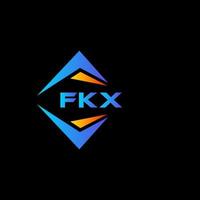design de logotipo de tecnologia abstrata fkx em fundo preto. conceito criativo do logotipo da carta inicial fkx. vetor