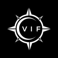 vif design de logotipo de tecnologia abstrata em fundo preto. vif conceito criativo do logotipo da carta inicial. vetor