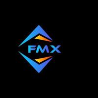 design de logotipo de tecnologia abstrata fmx em fundo preto. conceito criativo do logotipo da carta inicial fmx. vetor