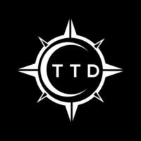 ttd design de logotipo de tecnologia abstrata em fundo preto. ttd conceito de logotipo de carta de iniciais criativas. vetor