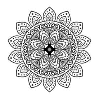 mandala de flores em fundo branco, mandala de luxo vintage vetor