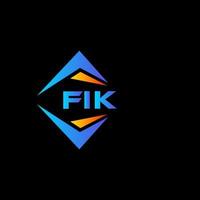 fik design de logotipo de tecnologia abstrata em fundo branco. fik conceito de logotipo de carta de iniciais criativas. vetor