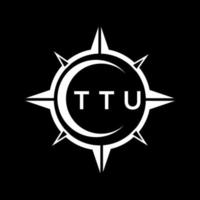 ttu design de logotipo de tecnologia abstrata em fundo preto. ttu conceito criativo do logotipo da carta inicial. vetor