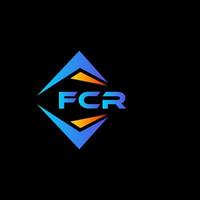 design de logotipo de tecnologia abstrata fcr em fundo branco. conceito criativo do logotipo da carta inicial fcr. vetor