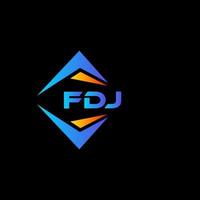 design de logotipo de tecnologia abstrata fdj em fundo branco. fdj conceito criativo do logotipo da carta inicial. vetor