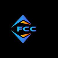 design de logotipo de tecnologia abstrata fcc em fundo branco. conceito criativo do logotipo da carta inicial da fcc. vetor