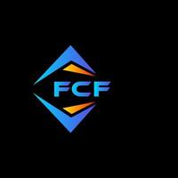 design de logotipo de tecnologia abstrata fcf em fundo branco. conceito de logotipo de carta de iniciais criativas fcf. vetor