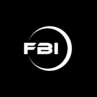 design do logotipo da carta fbi na ilustração. logotipo vetorial, desenhos de caligrafia para logotipo, pôster, convite, etc. vetor