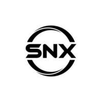 design de logotipo de carta snx na ilustração. logotipo vetorial, desenhos de caligrafia para logotipo, pôster, convite, etc. vetor