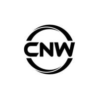 design de logotipo de carta cnw na ilustração. logotipo vetorial, desenhos de caligrafia para logotipo, pôster, convite, etc. vetor