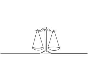 símbolo de equilíbrio de peso isolado no fundo branco. escalas da justiça tiradas da mão uma imagem da silhueta. vetor