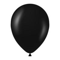 ilustração de balão preto para carnaval isolado no fundo branco vetor