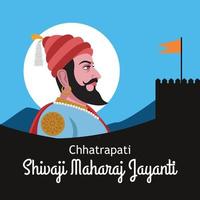 ilustração vetorial de shivaji maharaj jayanti vetor