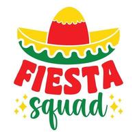 fiesta squad - cinco de mayo - 5 de maio, feriado federal no méxico. banner fiesta e design de cartaz com bandeiras, flores, fecorations, maracas e sombrero vetor