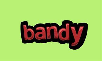 design de vetor de escrita bandy em um fundo verde