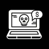 ícone de vetor de fraude online