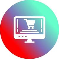 ícone de vetor de compras online