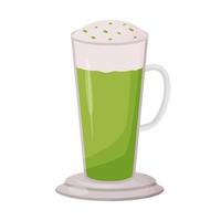 ilustração em vetor matcha latte cartoon