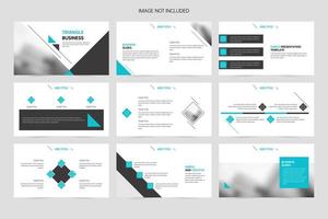 modelo de slide de apresentação de negócios geométrica de triângulo minimalista vetor