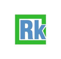 logotipo da empresa rk vetor