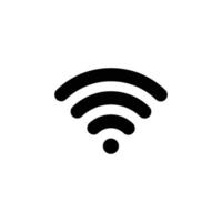 ilustração vetorial de ícone plano simples de wi-fi vetor