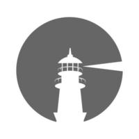 design de ícone de logotipo de farol vetor